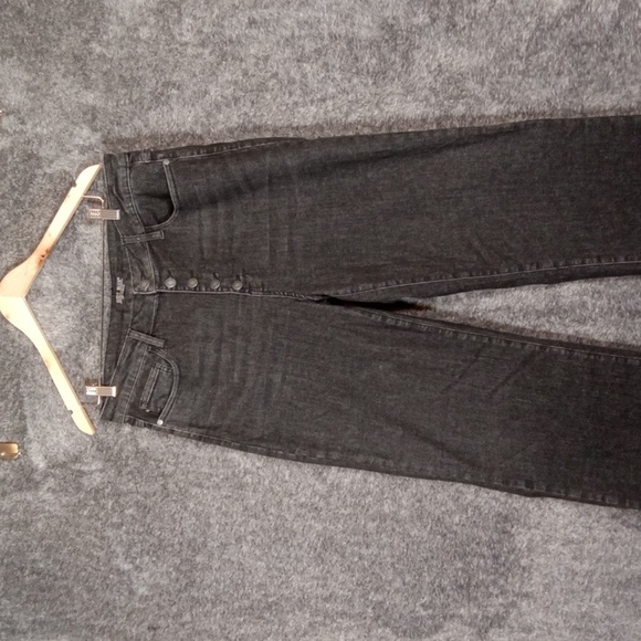 Judy Blue High Waisted Button Fly Wide Leg Trouser Jeans Black Size 32 Women - Picture 3 of 12